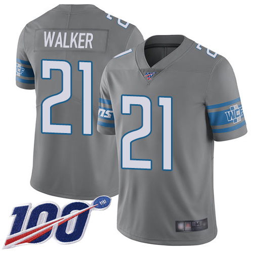 Detroit Lions Limited Steel Men Tracy Walker Jersey NFL Football #21 100th Season Rush Vapor Untouchable